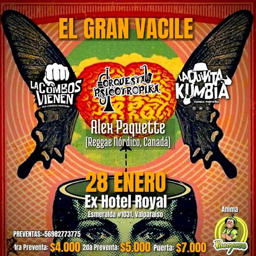 LA ORQUESTA PSICOTRÓPIKA Y SUS AMIGOS PROMETEN UN “GRAN VACILE” EN EX HOTEL ROYAL