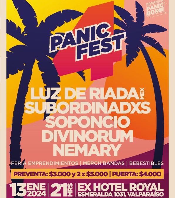 CUARTA VERSIÓN DE PANIC FEST TENDRÁ COMO INVITADOS INTERNACIONALES A LUZ DE RIADA