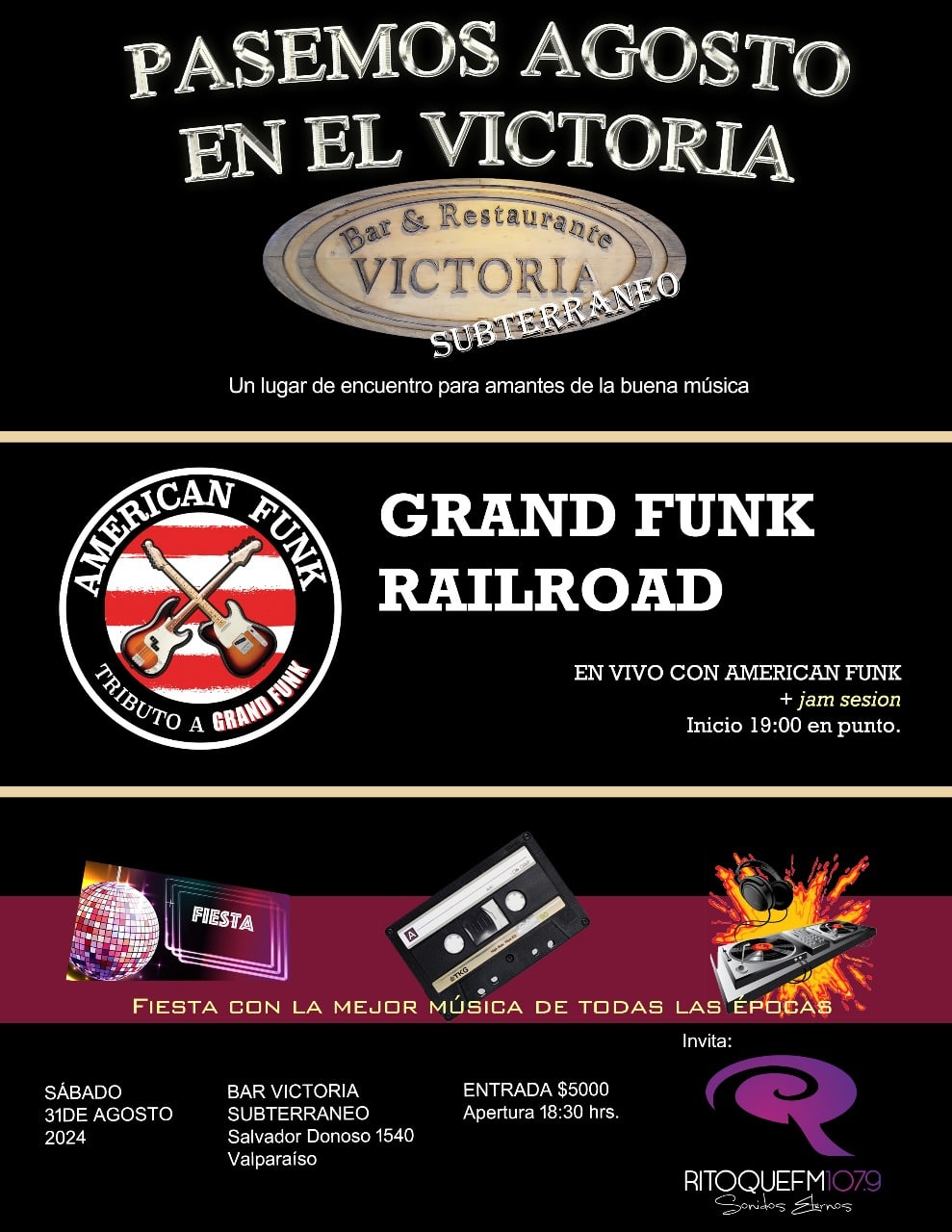 PASEMOS AGOSTO CON ROCK Y FIESTA EN EL BAR VICTORIA